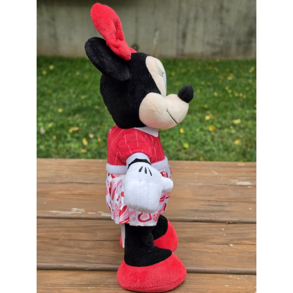 Disney Dancing Minnie Mouse Plush Valentine’s Edition 13" With Tag W/Sound Works - Picture 8 of 11